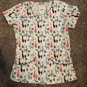 Llama scrub top